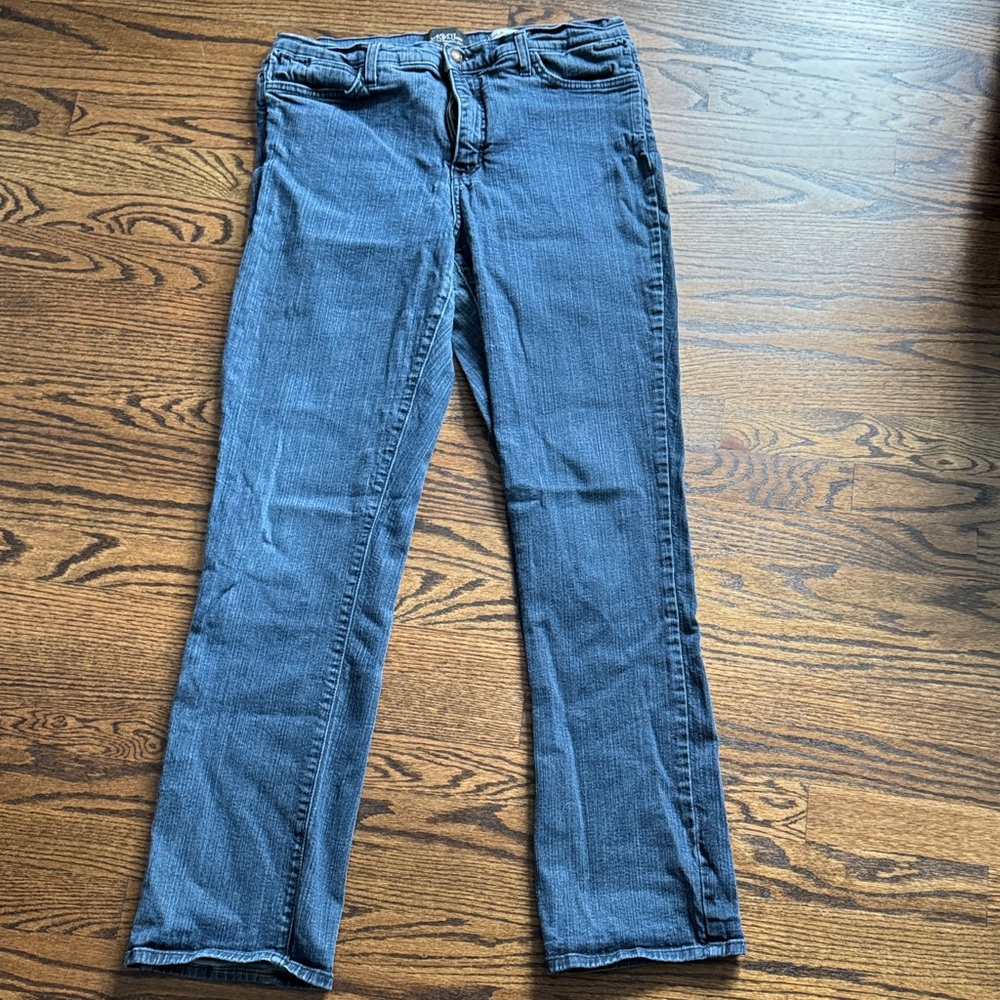 NYDJ Straight-Leg Jeans in Dark Blue Wash size 14